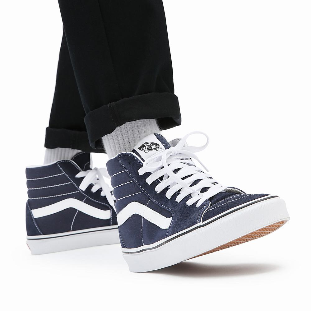 Tenis Botas Vans Sk8-Hi Hombre Azules | NEM398742