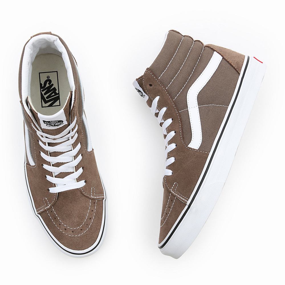 Tenis Botas Vans Sk8-Hi Hombre Marrones | PCL027491