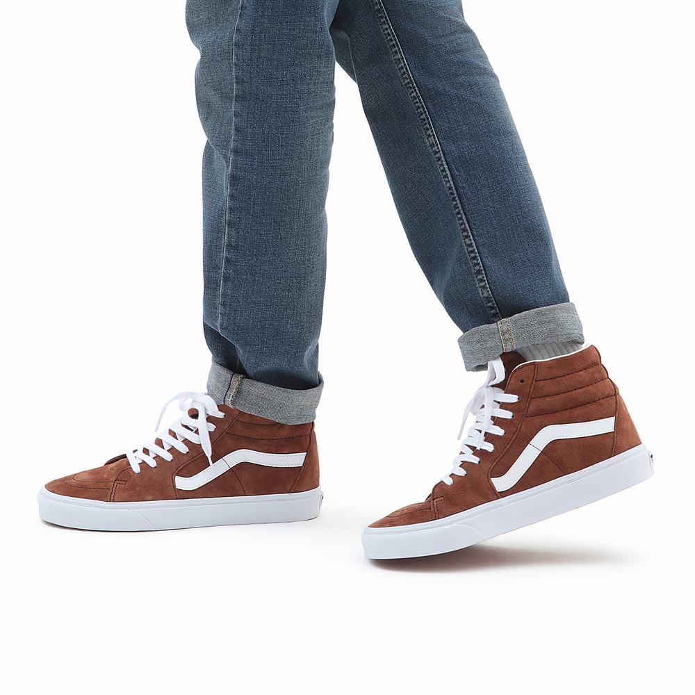 Tenis Botas Vans Sk8-Hi Hombre Marrones | RDX958306