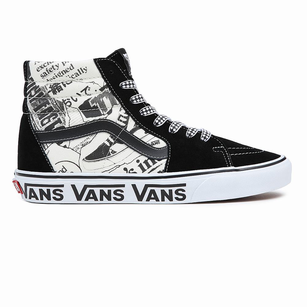 Tenis Botas Vans Sk8-Hi Hombre Negras/Blancas | RNH572108