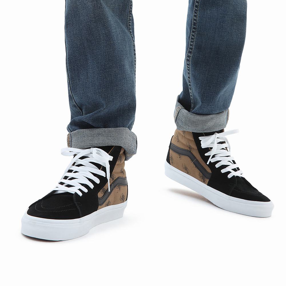 Tenis Botas Vans Sk8-Hi Hombre Negras/Marrones | HYV705839