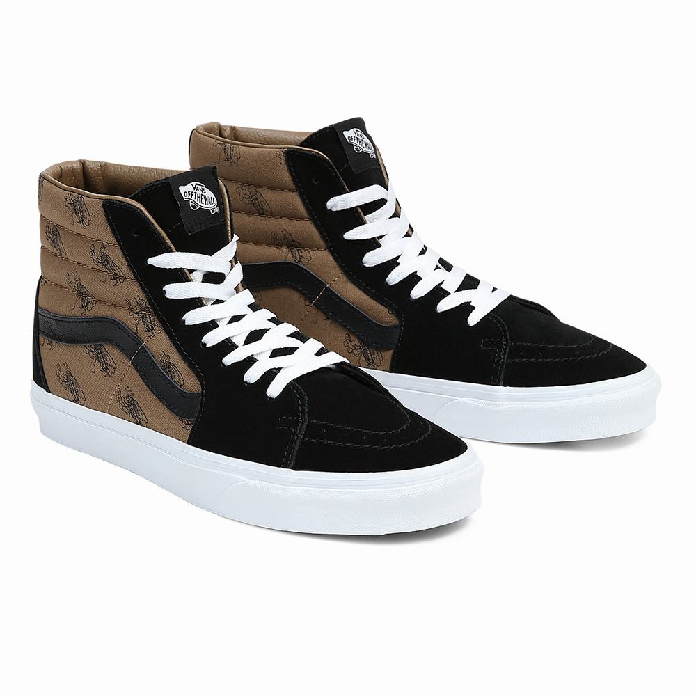 Tenis Botas Vans Sk8-Hi Hombre Negras/Marrones | HYV705839