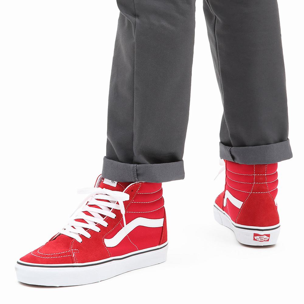 Tenis Botas Vans Sk8-Hi Hombre Rojas | GLK759486