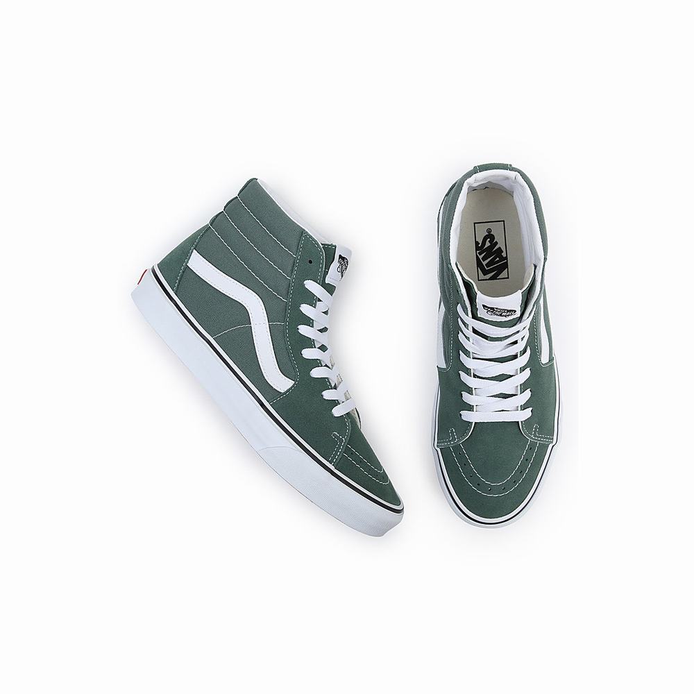 Tenis Botas Vans Sk8-Hi Hombre Verde | PJH238491