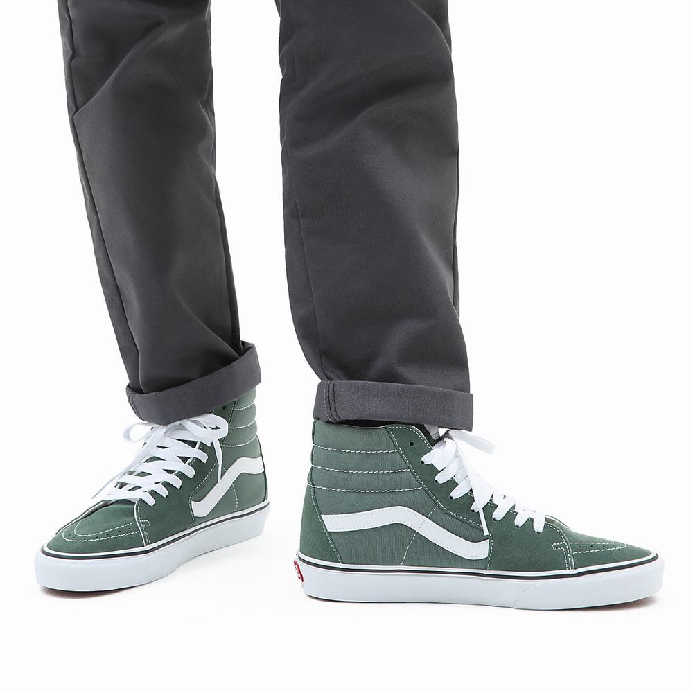 Tenis Botas Vans Sk8-Hi Hombre Verde | PJH238491