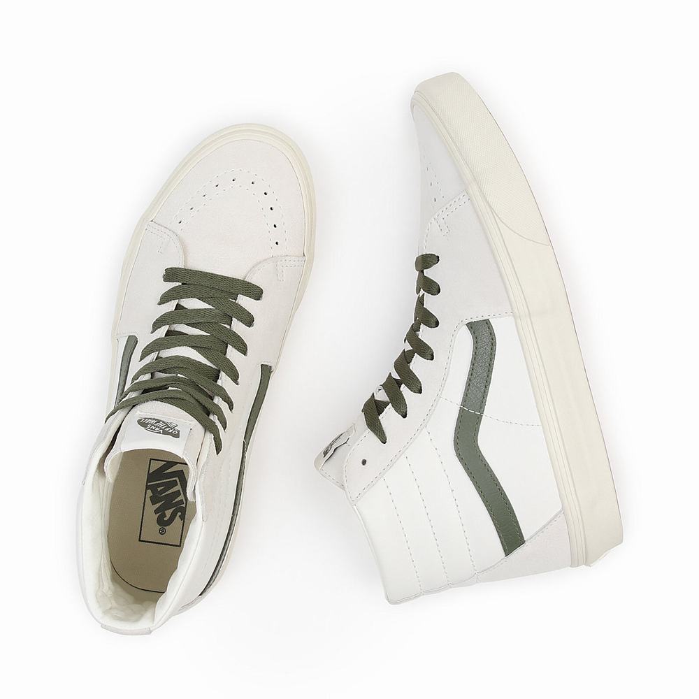 Tenis Botas Vans Sk8-Hi Mujer Verde/Blancas | MAK348275