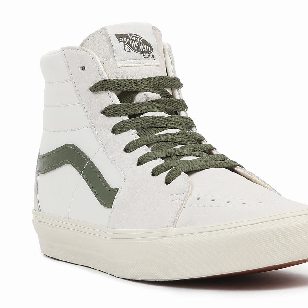 Tenis Botas Vans Sk8-Hi Mujer Verde/Blancas | MAK348275