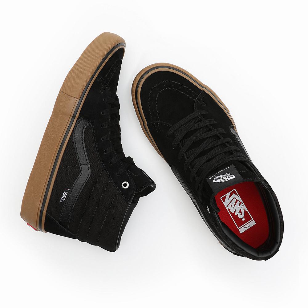 Tenis Botas Vans Sk8-Hi Pro Hombre Negras | MKV932764