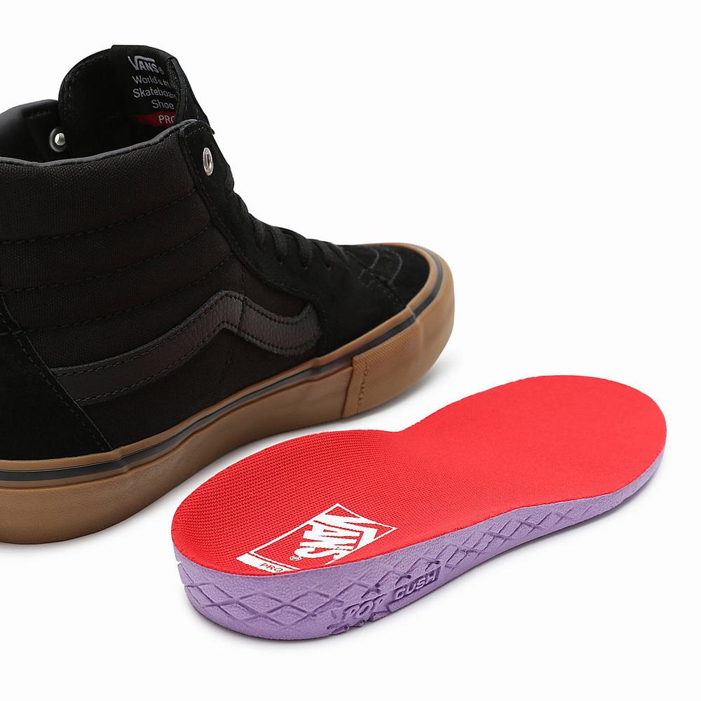 Tenis Botas Vans Sk8-Hi Pro Hombre Negras | MKV932764