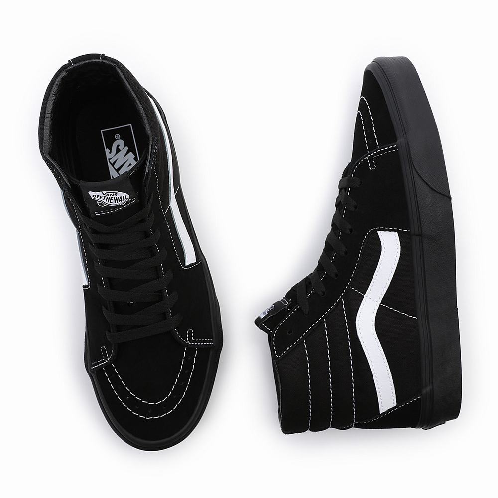 Tenis Botas Vans Sk8-Hi Suede/Canvas Hombre Negras | GYK167528