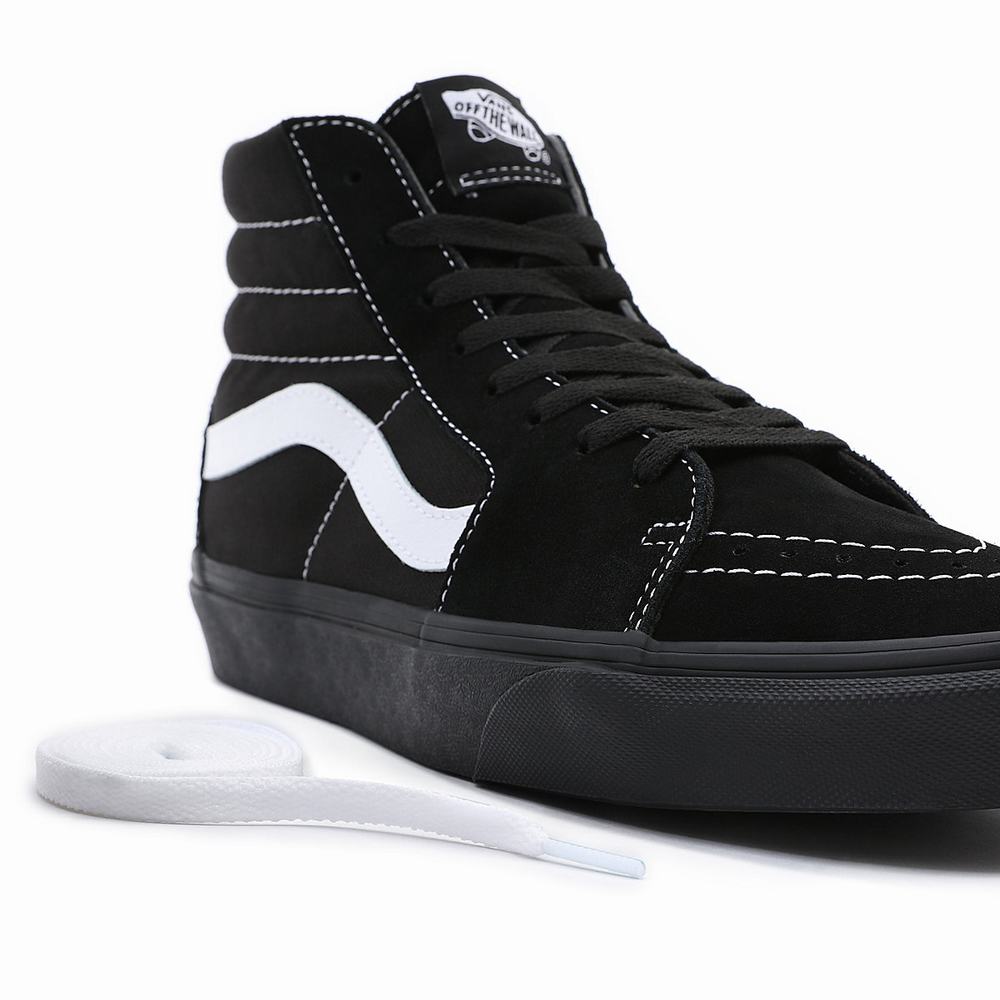 Tenis Botas Vans Sk8-Hi Suede/Canvas Hombre Negras | GYK167528