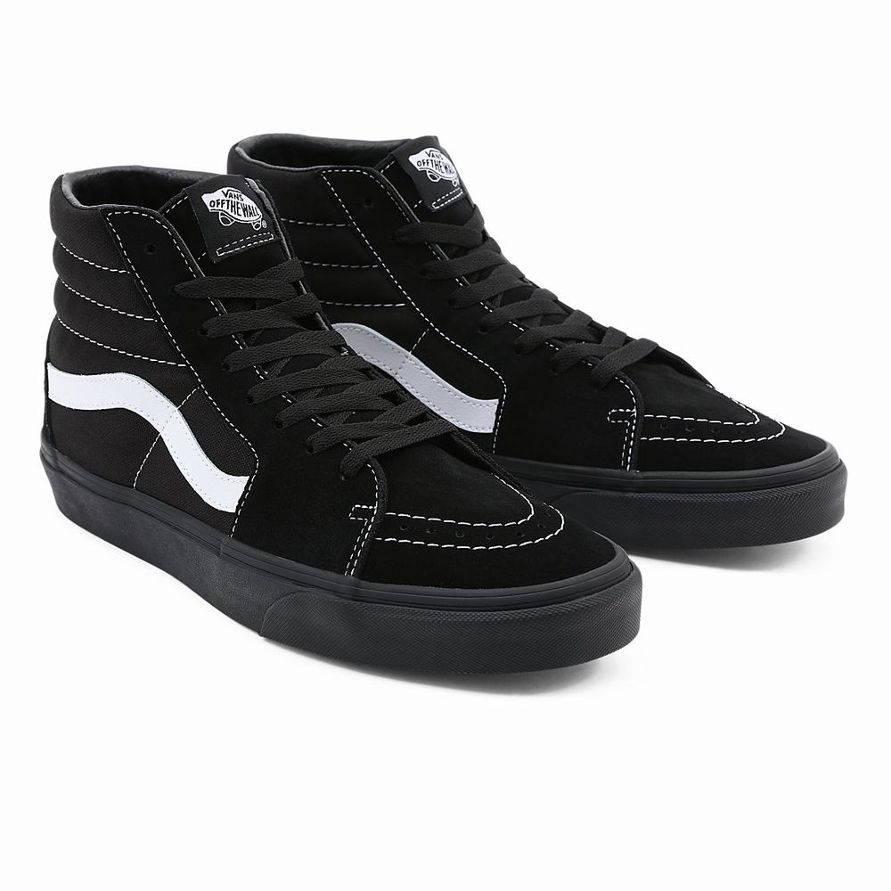 Tenis Botas Vans Sk8-Hi Suede/Canvas Hombre Negras | GYK167528