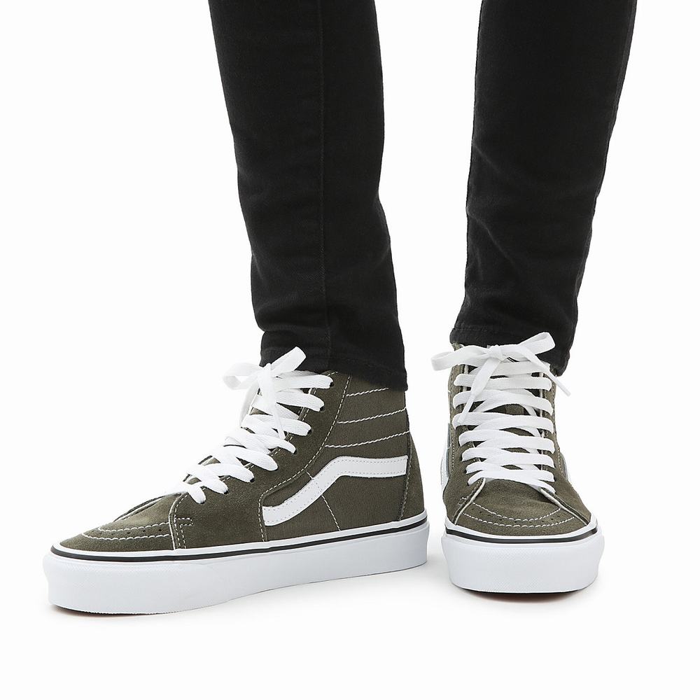 Tenis Botas Vans Sk8-Hi Tapered Hombre Verde | NYH738049