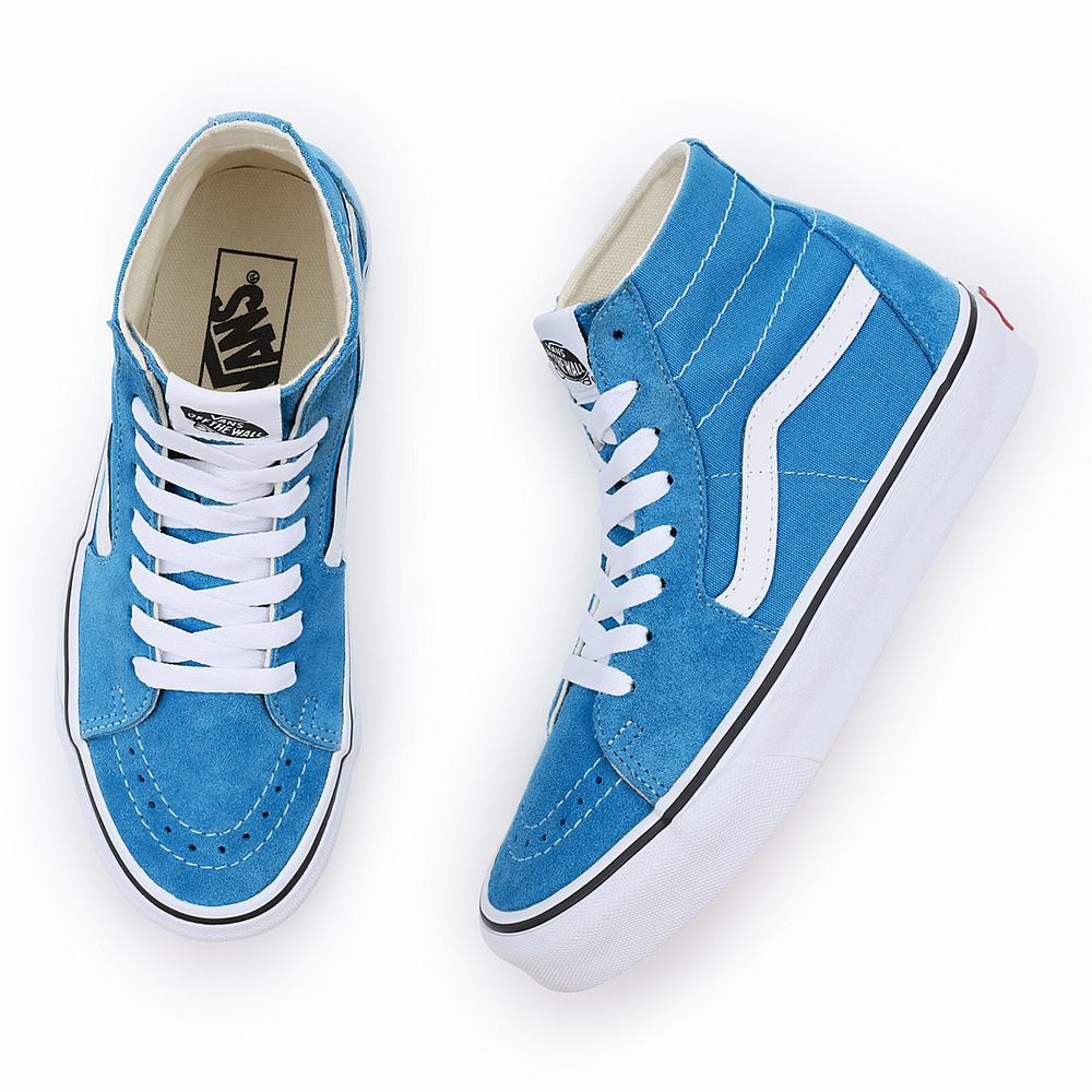 Tenis Botas Vans Sk8-Hi Tapered Mujer Azules | EHV518324