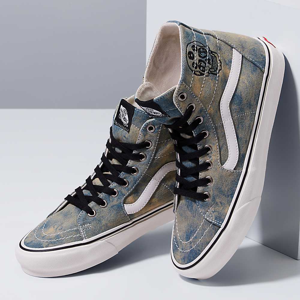 Tenis Botas Vans Sk8-Hi Tapered Mujer Verde Oliva/Blancas | YHZ065317