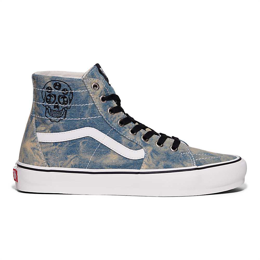 Tenis Botas Vans Sk8-Hi Tapered Mujer Verde Oliva/Blancas | YHZ065317