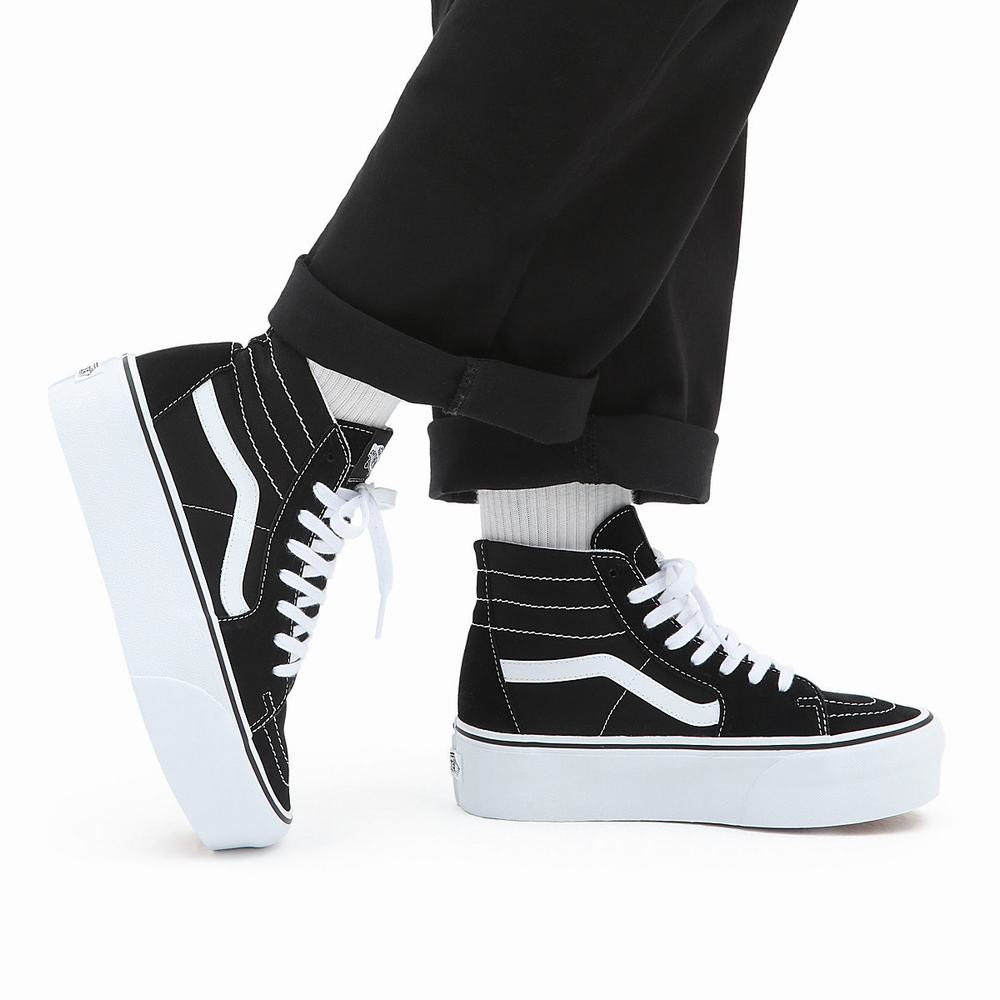 Tenis Botas Vans Sk8-Hi Tapered Stackform Hombre Negras | IVZ275891