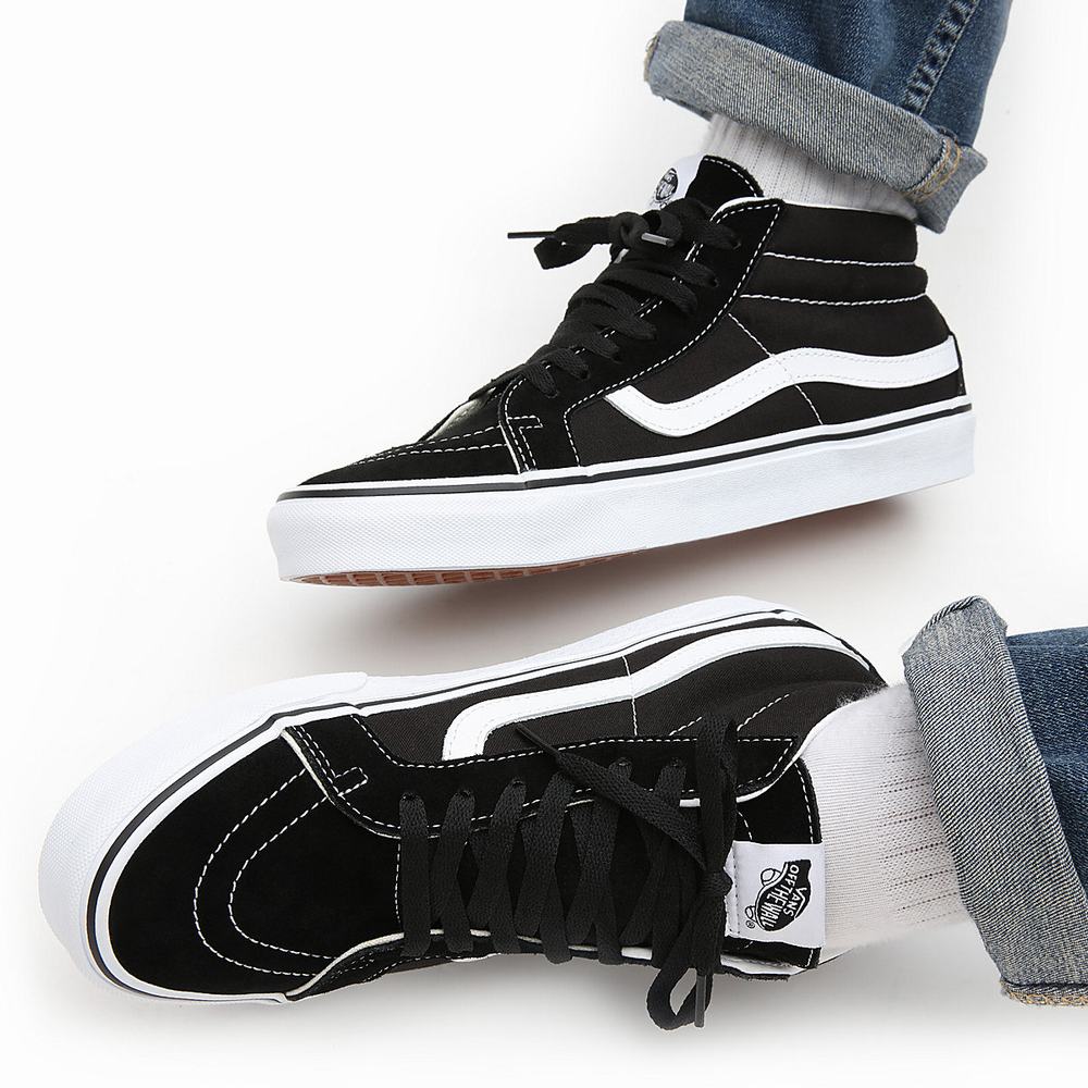 Tenis Botas Vans Sk8-Mid Reissue Hombre Negras | FDH826130