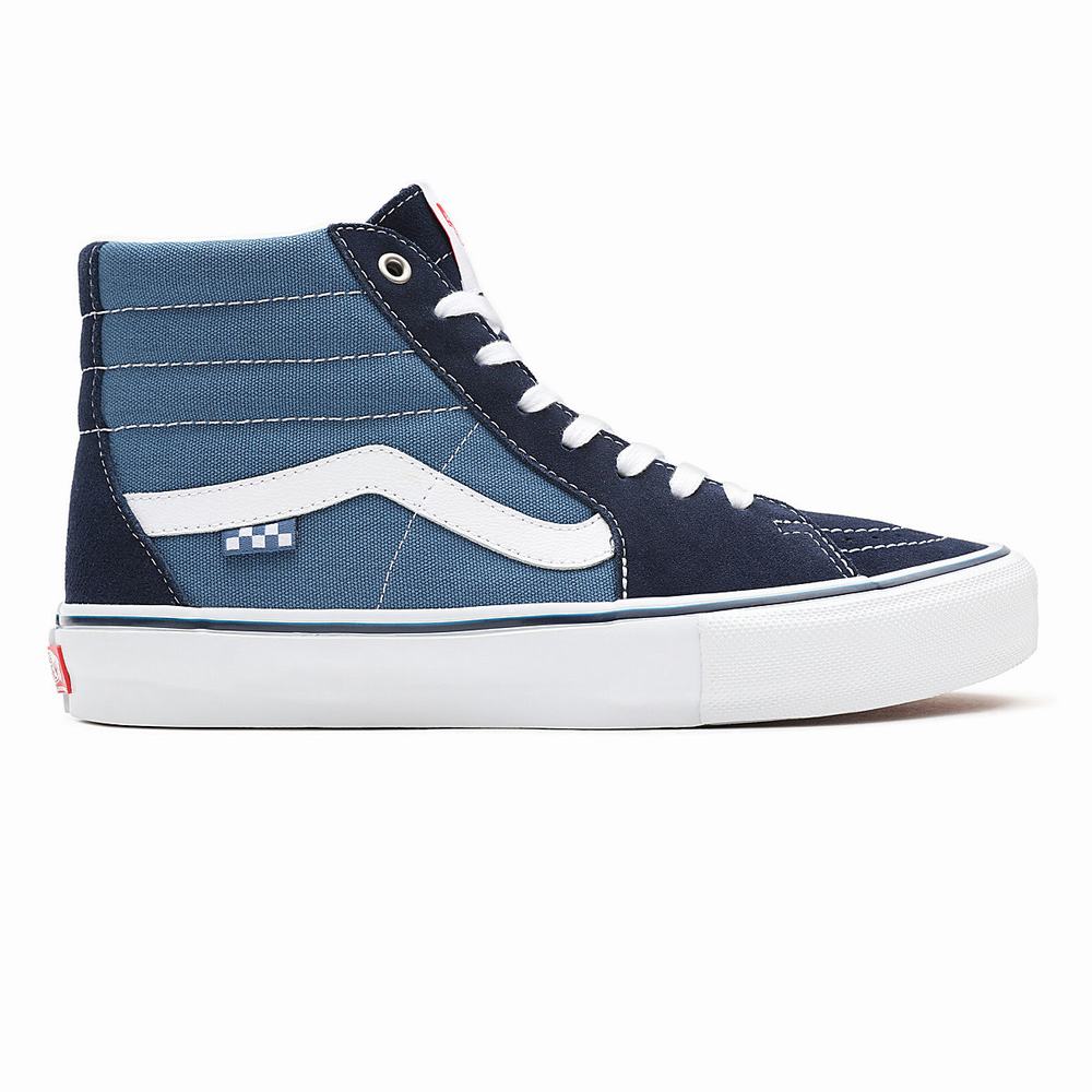 Tenis Botas Vans Skate Sk8-Hi Hombre Azules/Azul Marino | GUK947351