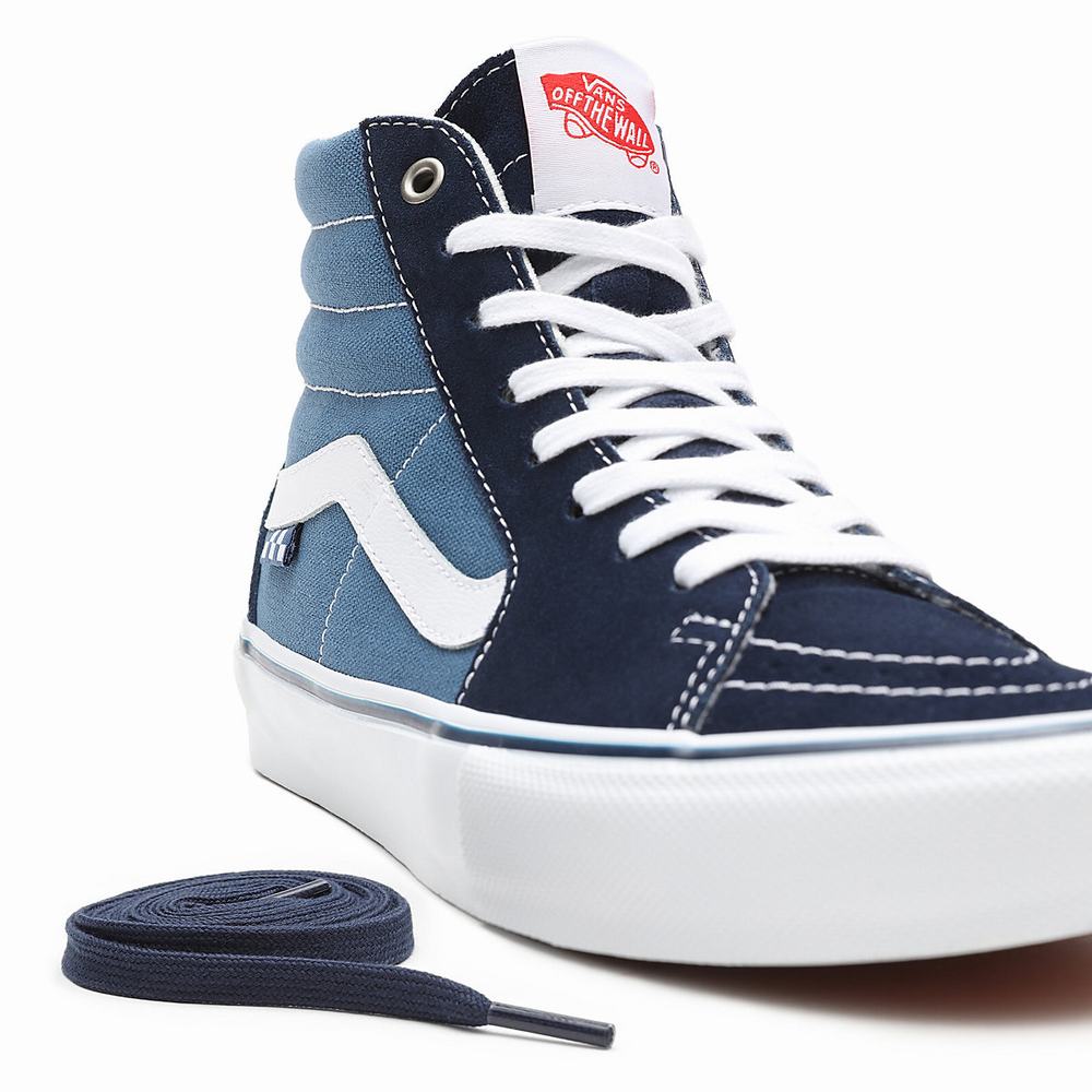 Tenis Botas Vans Skate Sk8-Hi Hombre Azules/Azul Marino | GUK947351