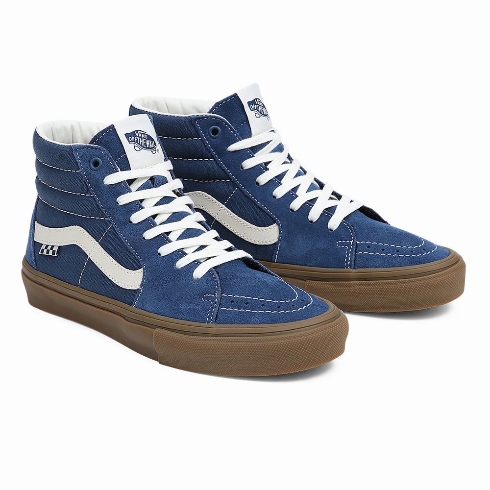 Tenis Botas Vans Skate Sk8-Hi Hombre Azules | MZK147892