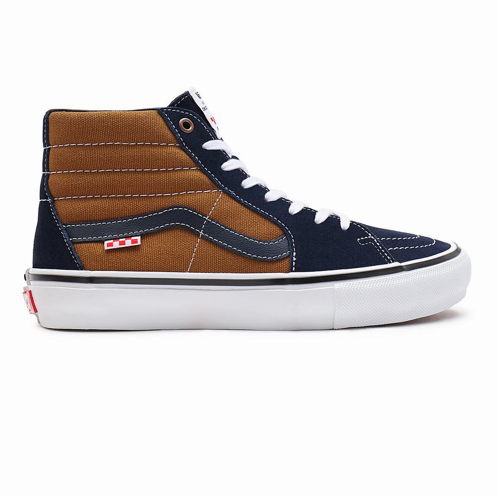 Tenis Botas Vans Skate Sk8-Hi Hombre Marrones | FWZ148976