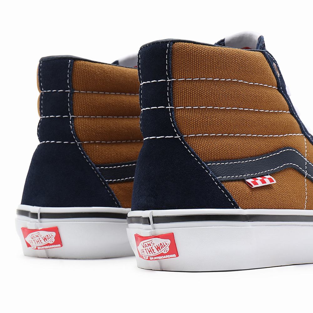 Tenis Botas Vans Skate Sk8-Hi Hombre Marrones | FWZ148976