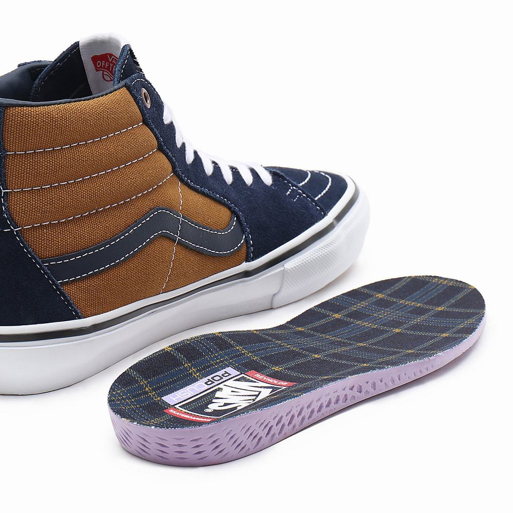 Tenis Botas Vans Skate Sk8-Hi Hombre Marrones | FWZ148976