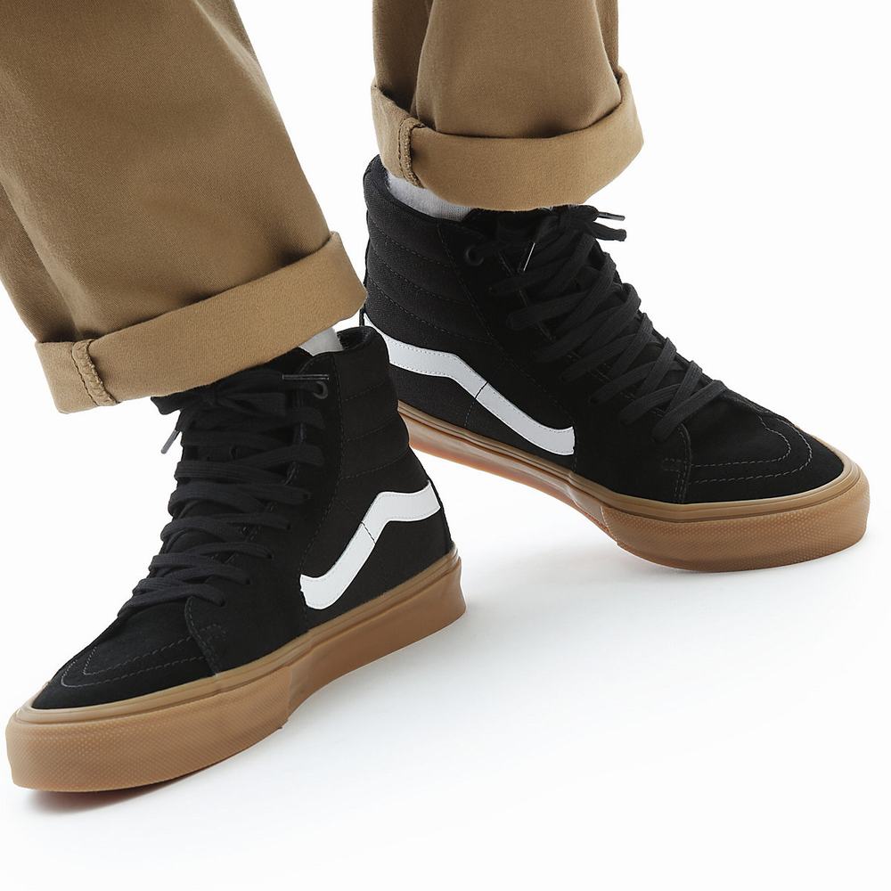 Tenis Botas Vans Skate Sk8-Hi Hombre Negras | HBK089642