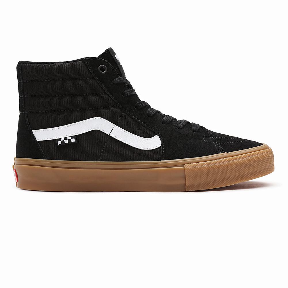 Tenis Botas Vans Skate Sk8-Hi Hombre Negras | HBK089642