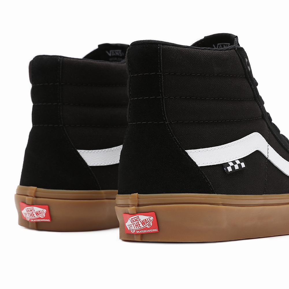 Tenis Botas Vans Skate Sk8-Hi Hombre Negras | HBK089642