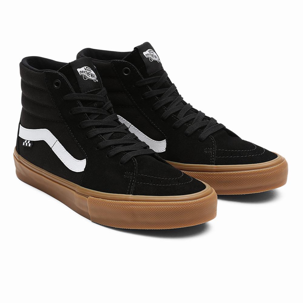 Tenis Botas Vans Skate Sk8-Hi Hombre Negras | HBK089642