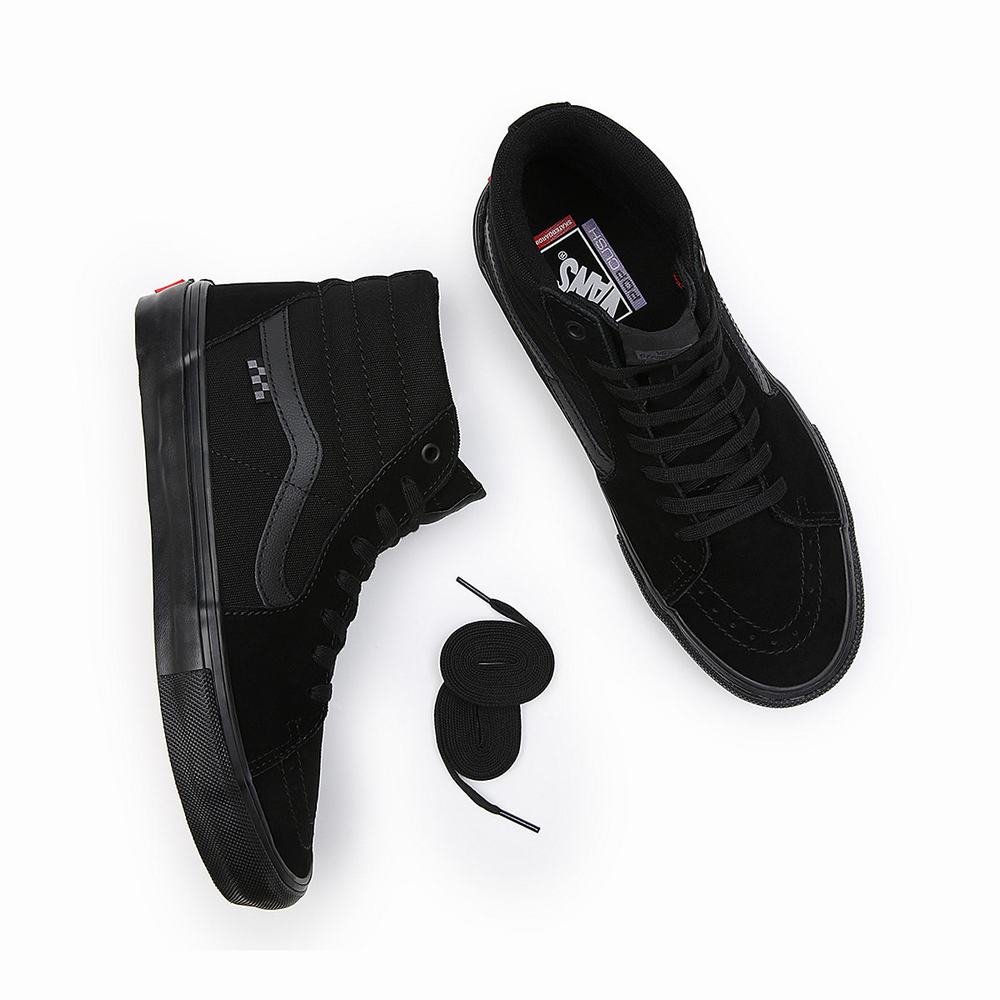 Tenis Botas Vans Skate Sk8-Hi Hombre Negras | JXL671820