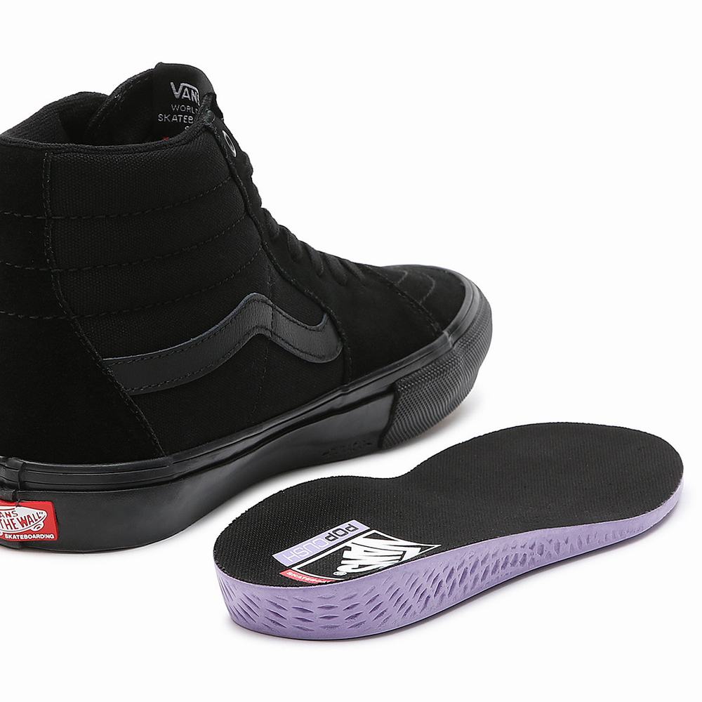 Tenis Botas Vans Skate Sk8-Hi Hombre Negras | JXL671820