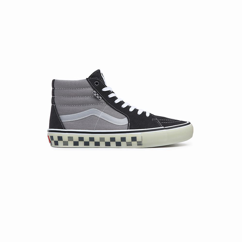 Tenis Botas Vans Skate Sk8-Hi Hombre Negras/Gris | NFX548216