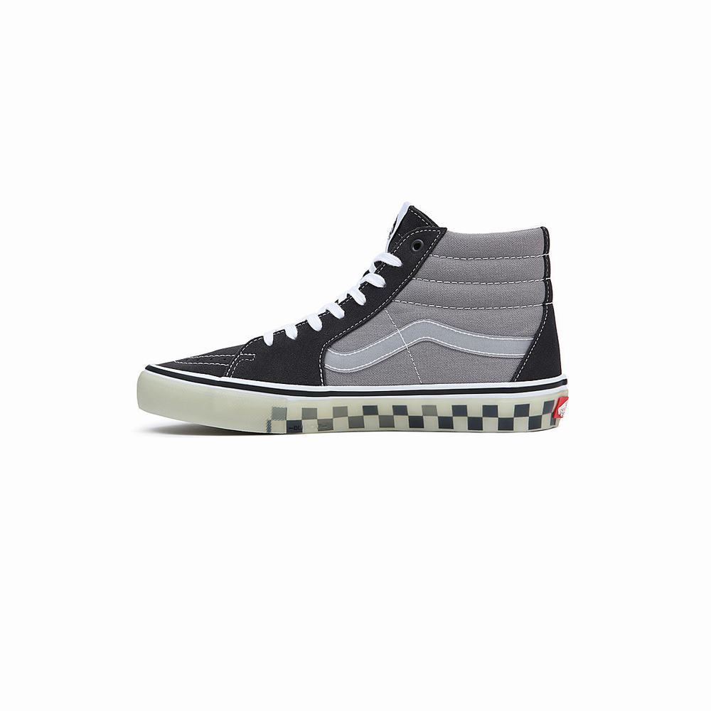 Tenis Botas Vans Skate Sk8-Hi Hombre Negras/Gris | NFX548216