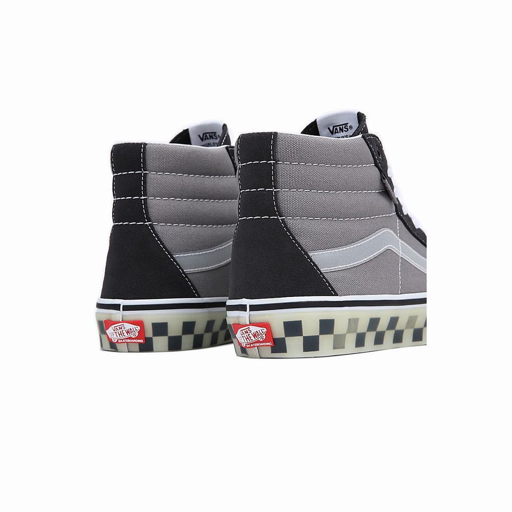 Tenis Botas Vans Skate Sk8-Hi Hombre Negras/Gris | NFX548216