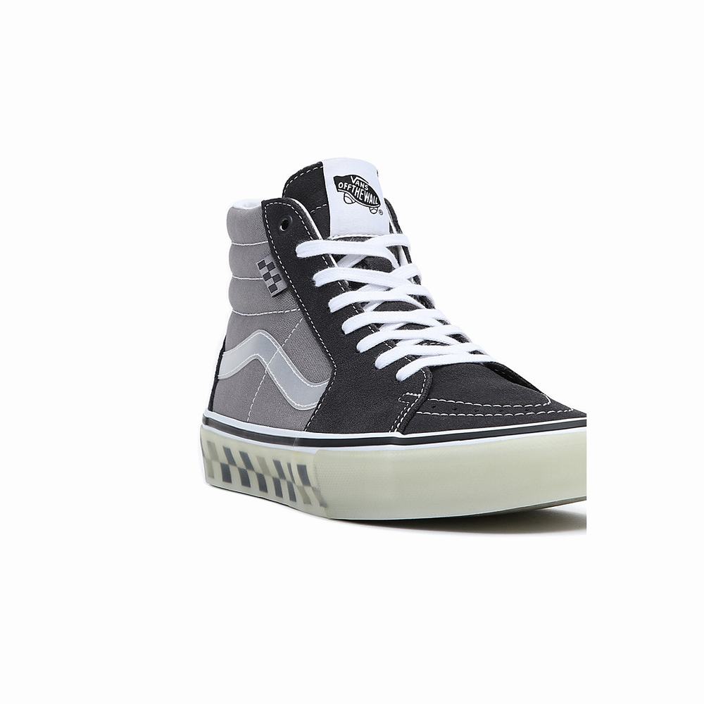 Tenis Botas Vans Skate Sk8-Hi Hombre Negras/Gris | NFX548216