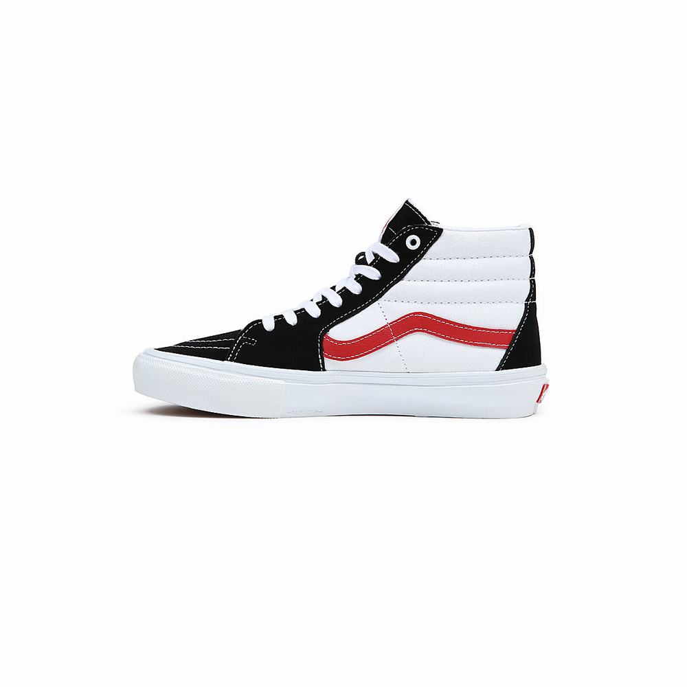 Tenis Botas Vans Skate Sk8-Hi Hombre Negras/Blancas | TIJ107924