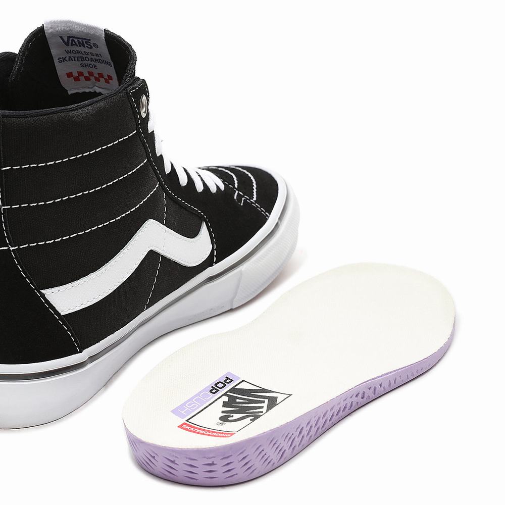 Tenis Botas Vans Skate Sk8-Hi Hombre Negras | VKZ687201