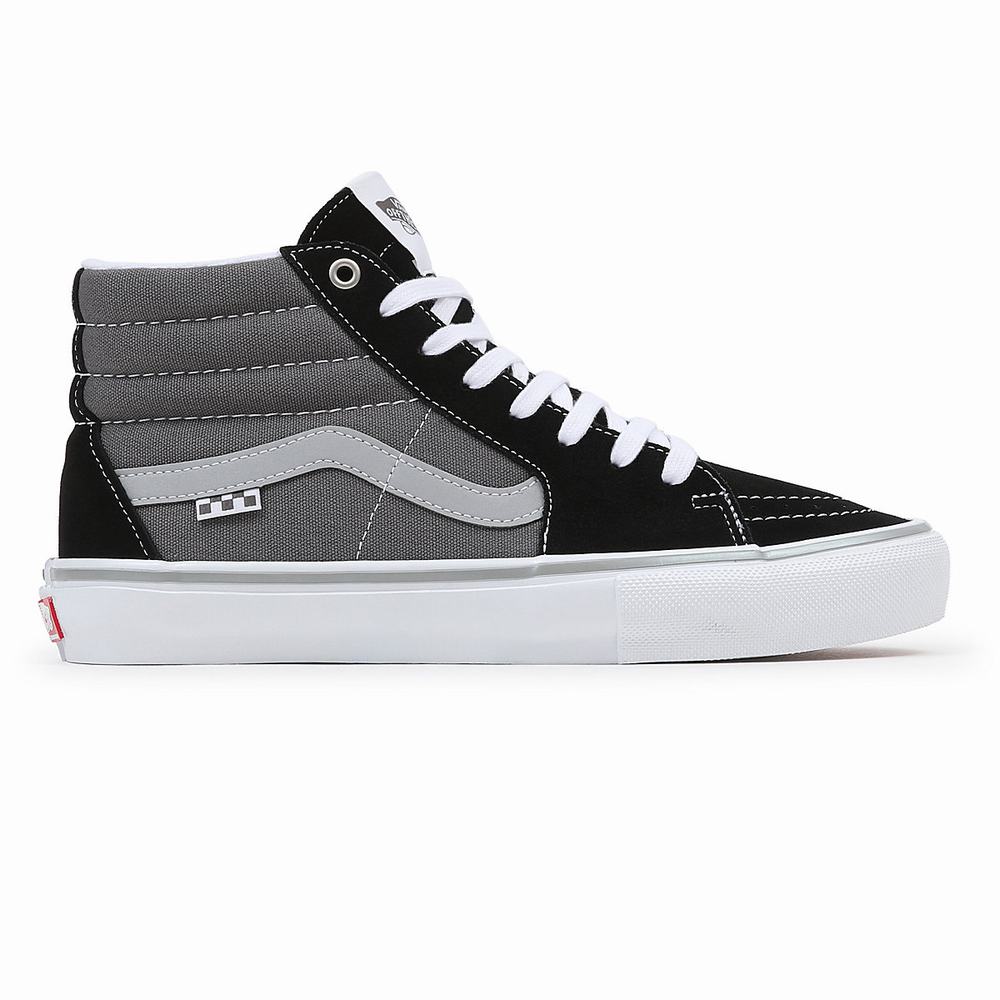 Tenis Botas Vans Skate Sk8-Hi Hombre Negras/Gris | XQU897230