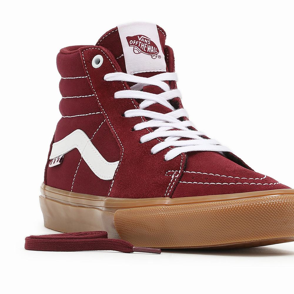 Tenis Botas Vans Skate Sk8-Hi Hombre Rojas | AYB679840