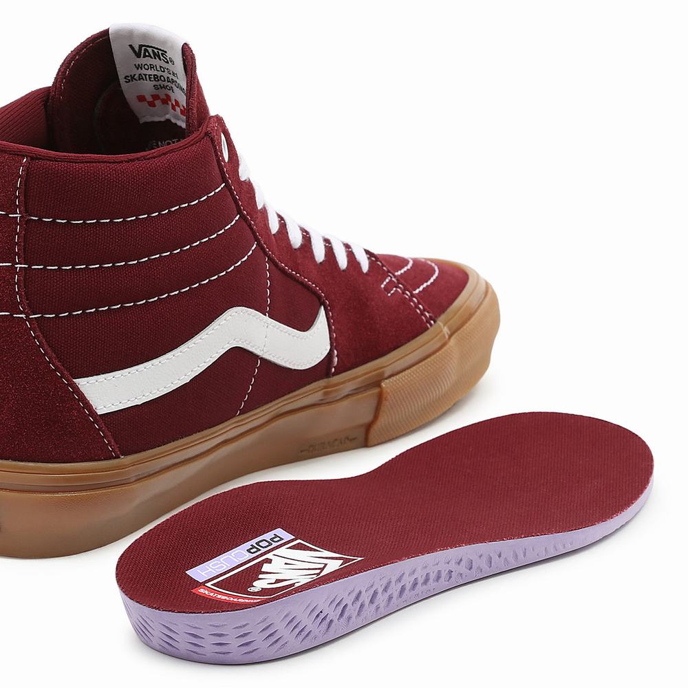 Tenis Botas Vans Skate Sk8-Hi Hombre Rojas | AYB679840