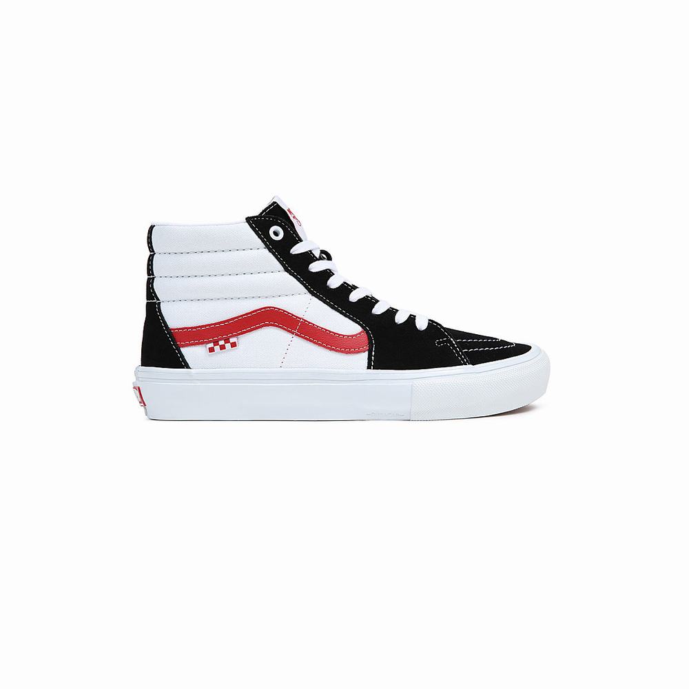 Tenis Botas Vans Skate Sk8-Hi Mujer Negras/Blancas | EJY421803