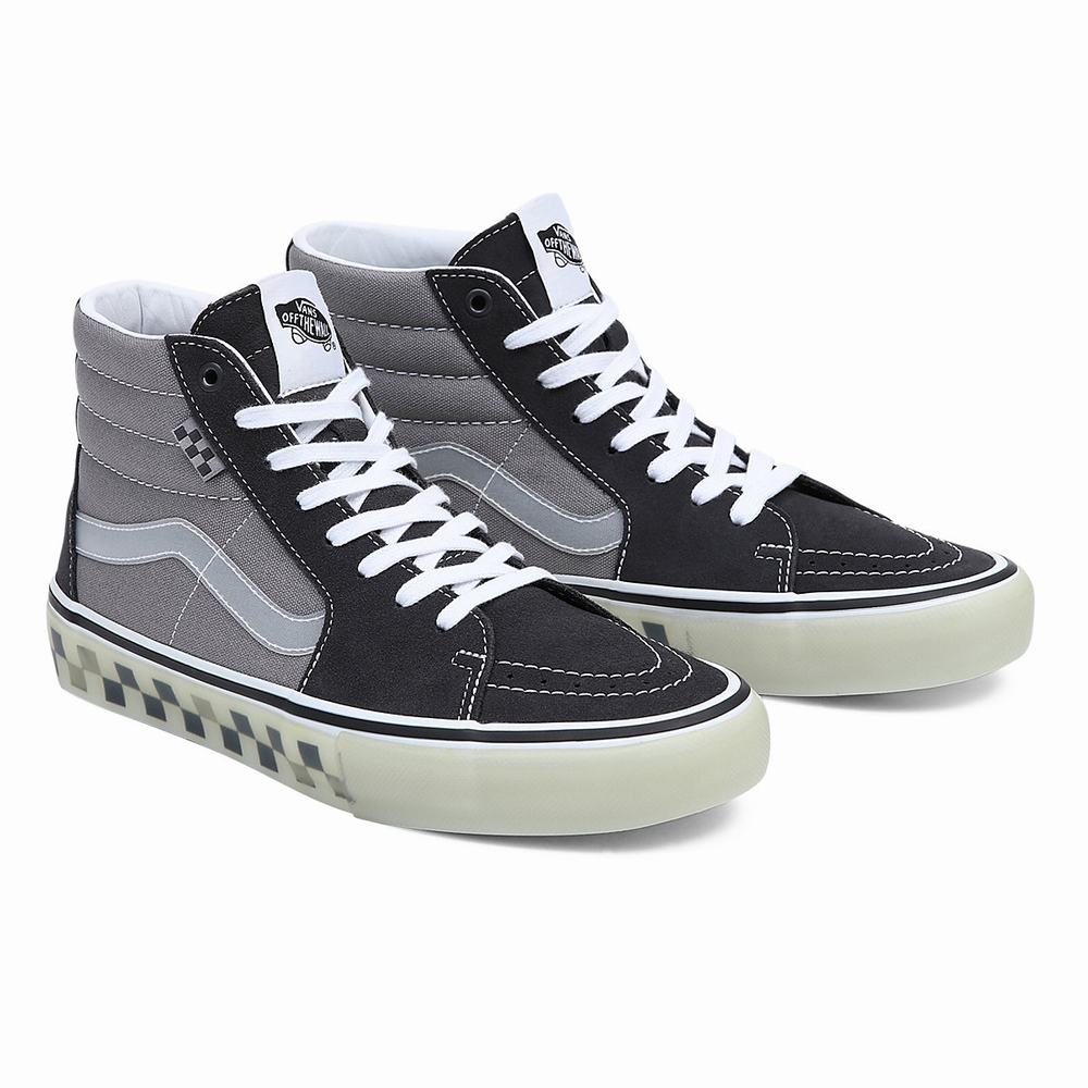 Tenis Botas Vans Skate Sk8-Hi Mujer Negras/Gris | LBM127894