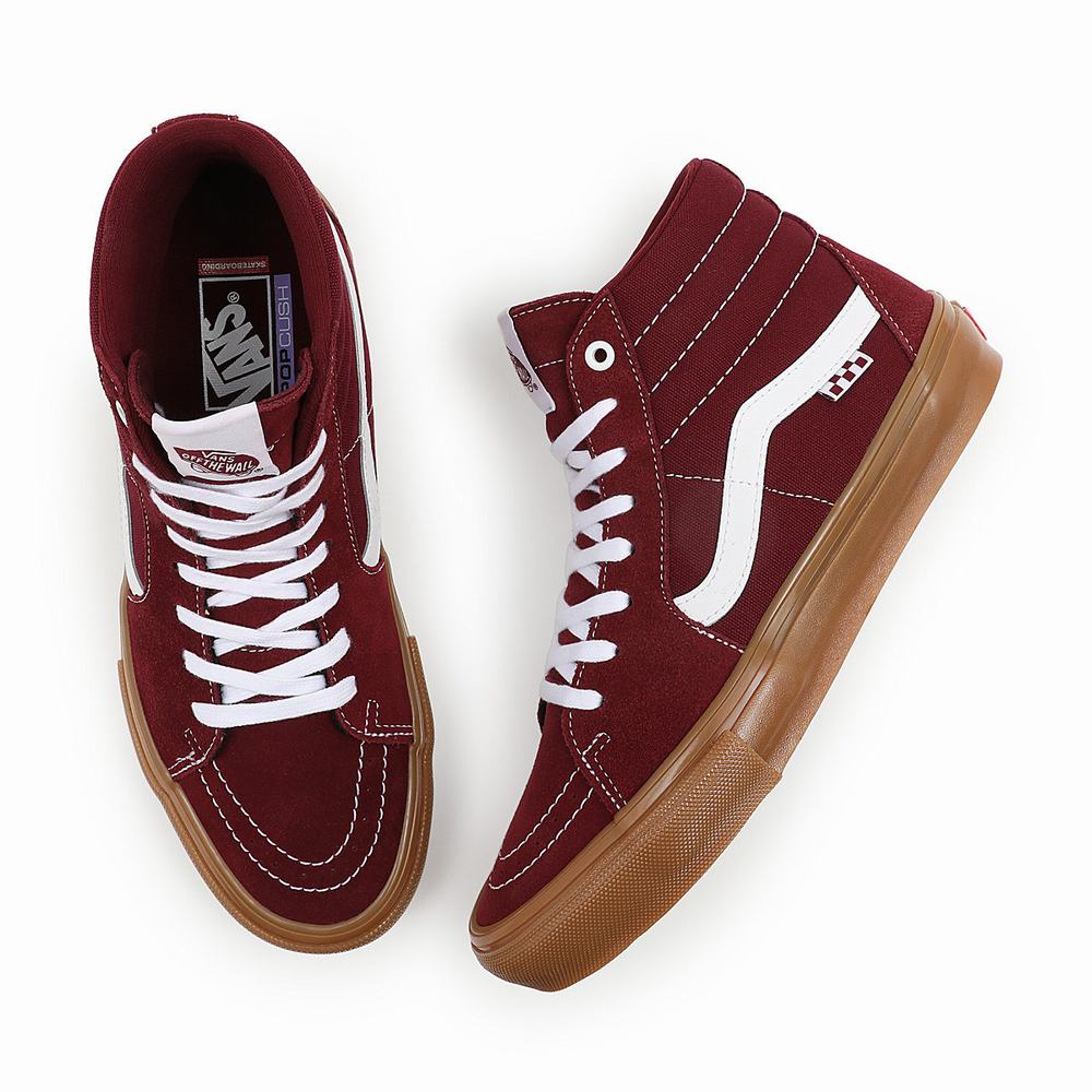 Tenis Botas Vans Skate Sk8-Hi Mujer Rojas | GYI421839