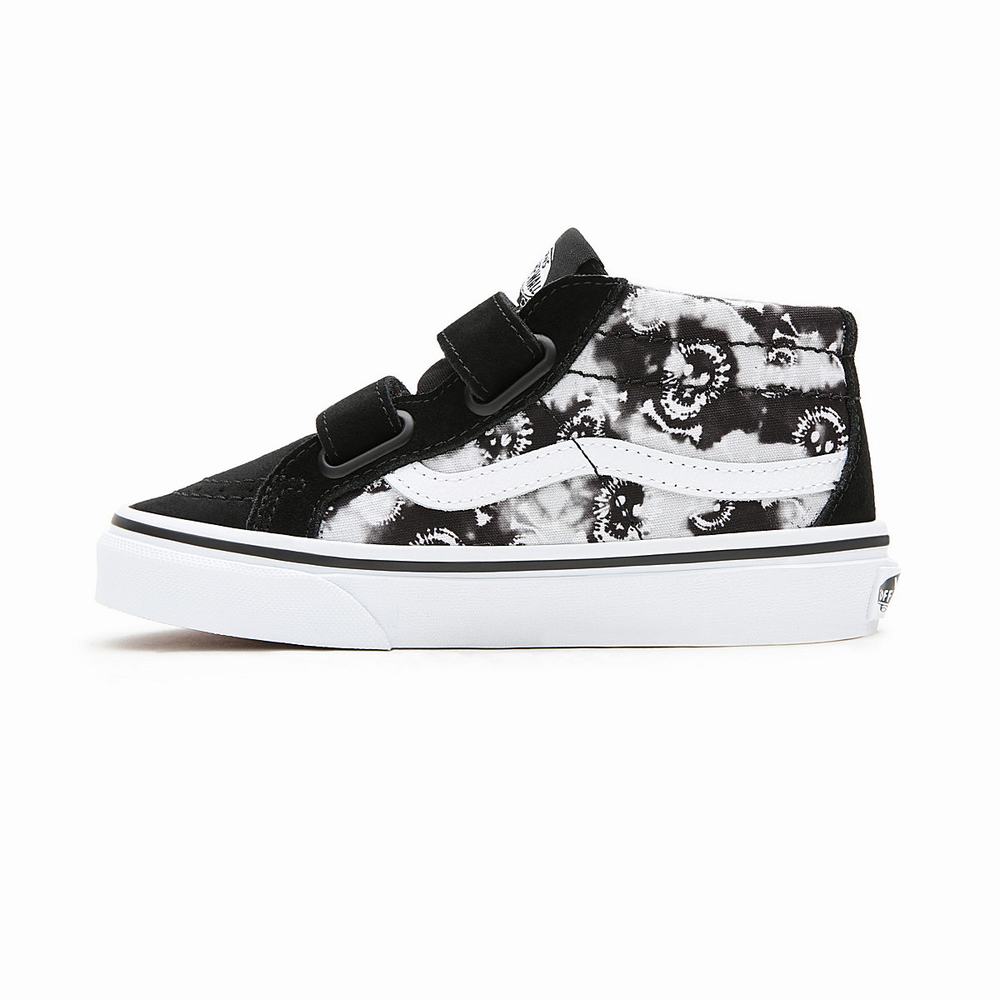 Tenis Botas Vans Tie Dye SK8-Mid Reissue V (4-8 years) Niños Negras/Blancas | HNA196083