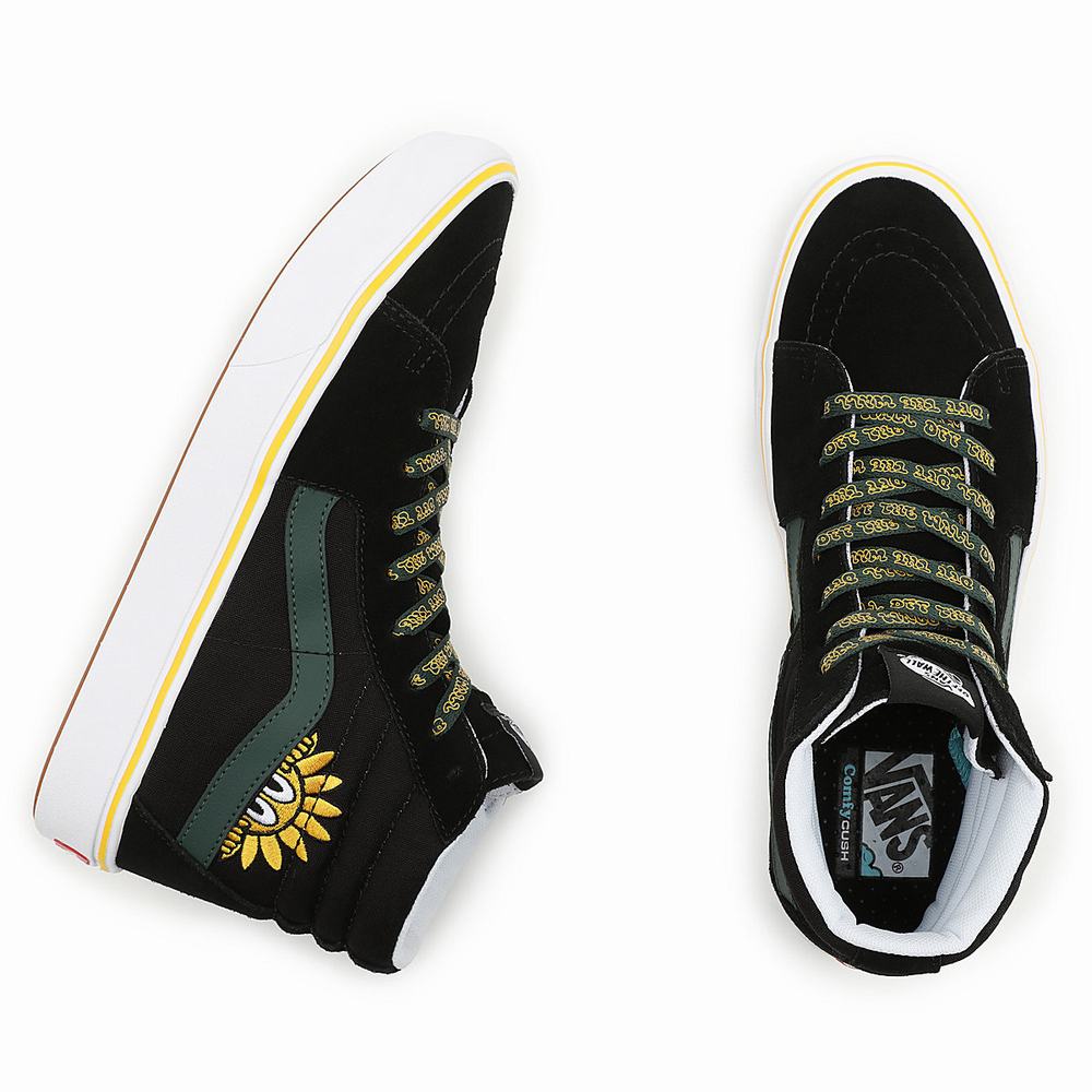 Tenis Botas Vans Trip Outdoors ComfyCush Sk8-Hi Hombre Negras | QEP597348