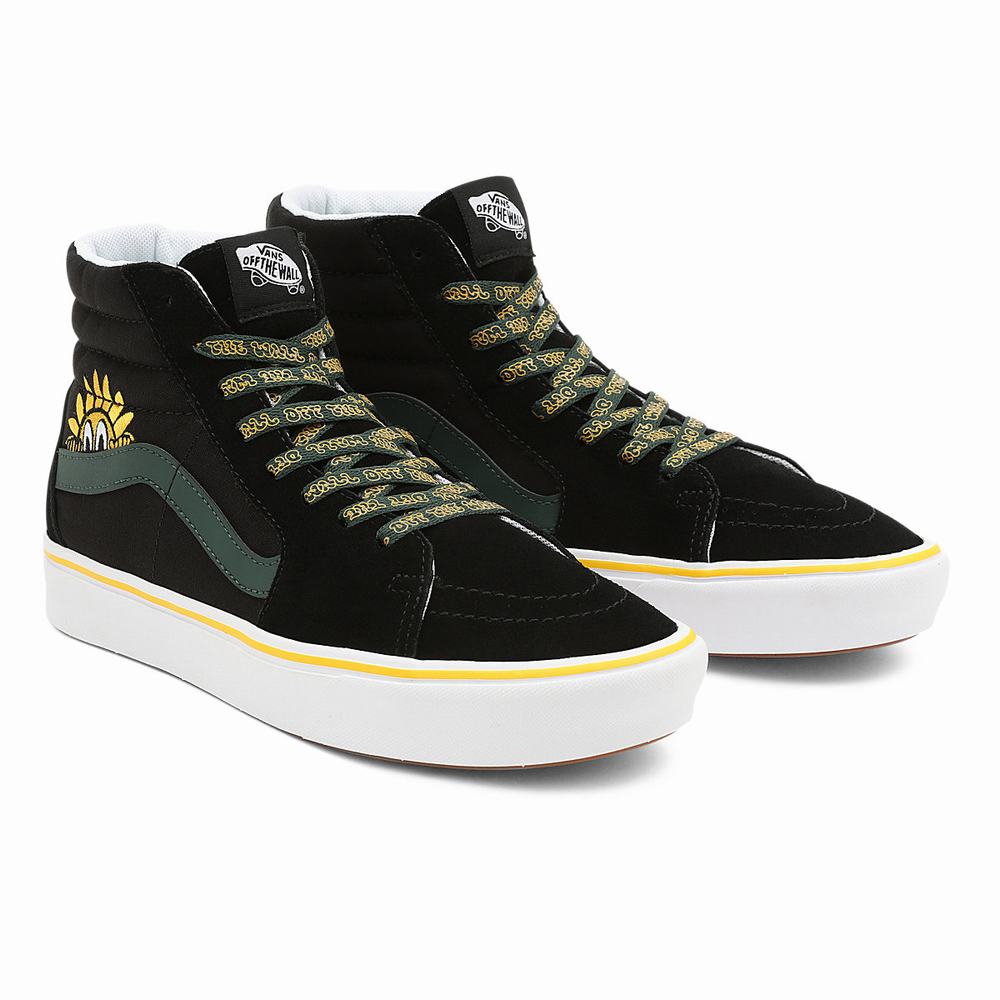 Tenis Botas Vans Trip Outdoors ComfyCush Sk8-Hi Hombre Negras | QEP597348