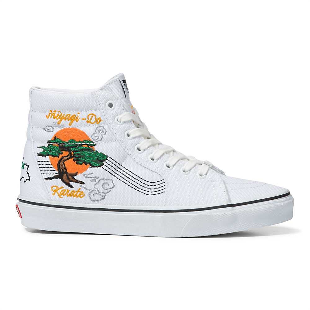 Tenis Botas Vans X Cobra Kai Sk8-Hi Hombre Blancas | XHK913084